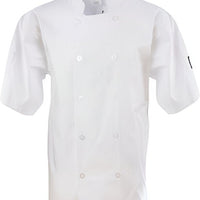 Chef Revival - Poly Cotton White Short Sleeve Chef Jacket With 10 Pearl Button - J105
