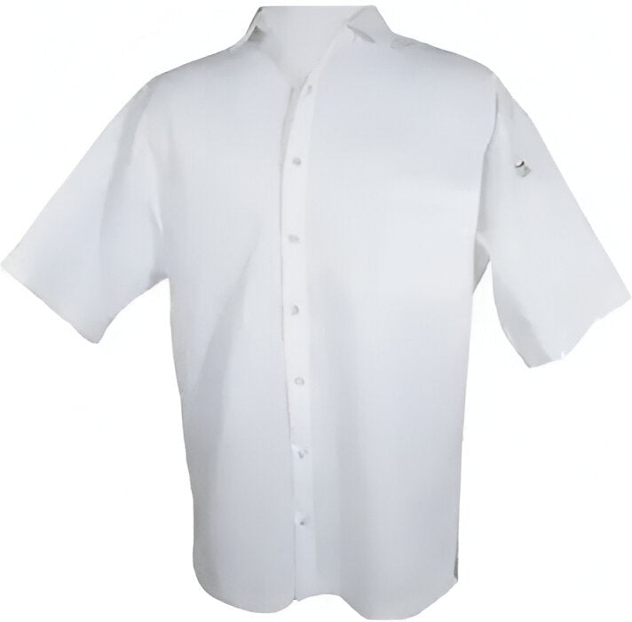 Chef Revival - Poly Cotton White Short Sleeve Cook Shirt With 6 Snap Buttons - CS006WH