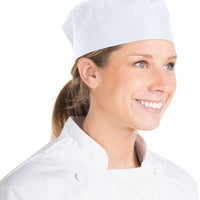 Chef Revival - Poly-Cotton White Top Chef's Pillbox Hat & Mesh Top - H002