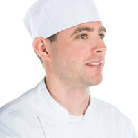 Chef Revival - Poly-Cotton White Top Chef's Pillbox Hat & Mesh Top - H002