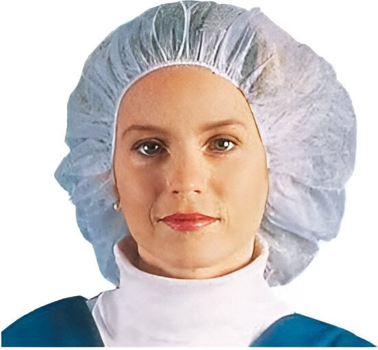 Chef Revival - Polypropylene White Bouffant Cap, Pack of 100/10 Bag- BCAP110CW