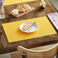 Chef Revival - RITZ® 13" x 19" PVC Rectangle Lemon Placemat, 12/Pack - 64802