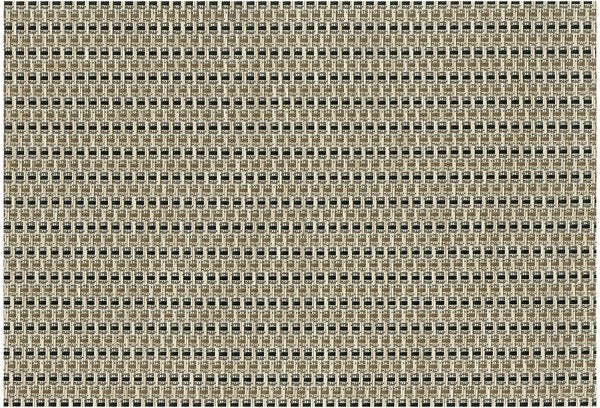 Chef Revival - RITZ® 13" x 19" PVC Rectangle Tan & Black Open Basketweav Placemat, 12/Pack - 64901