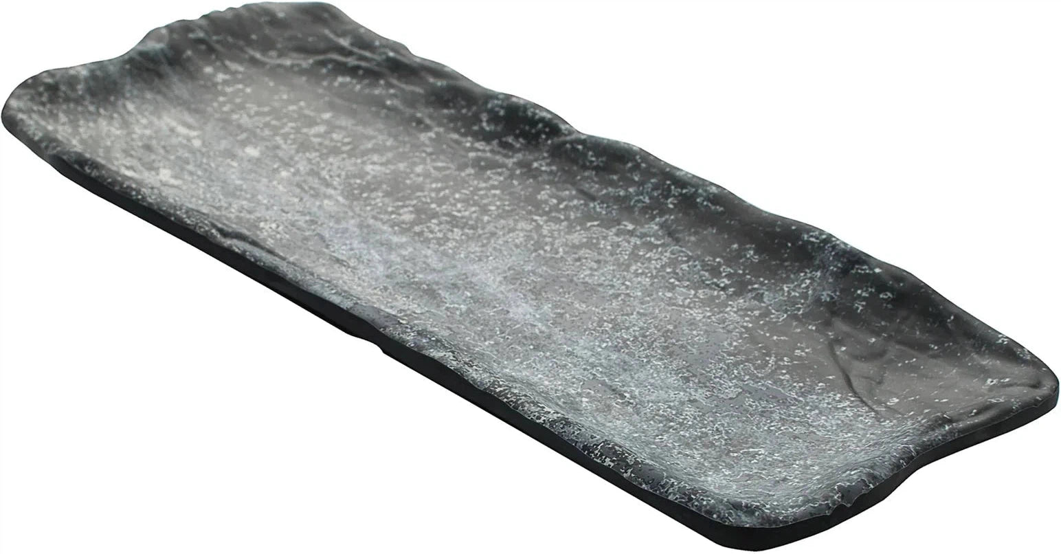 Cheforward - Endure 11.8" Weathered Pewter Oblong Large Melamine Plate - 15005103007