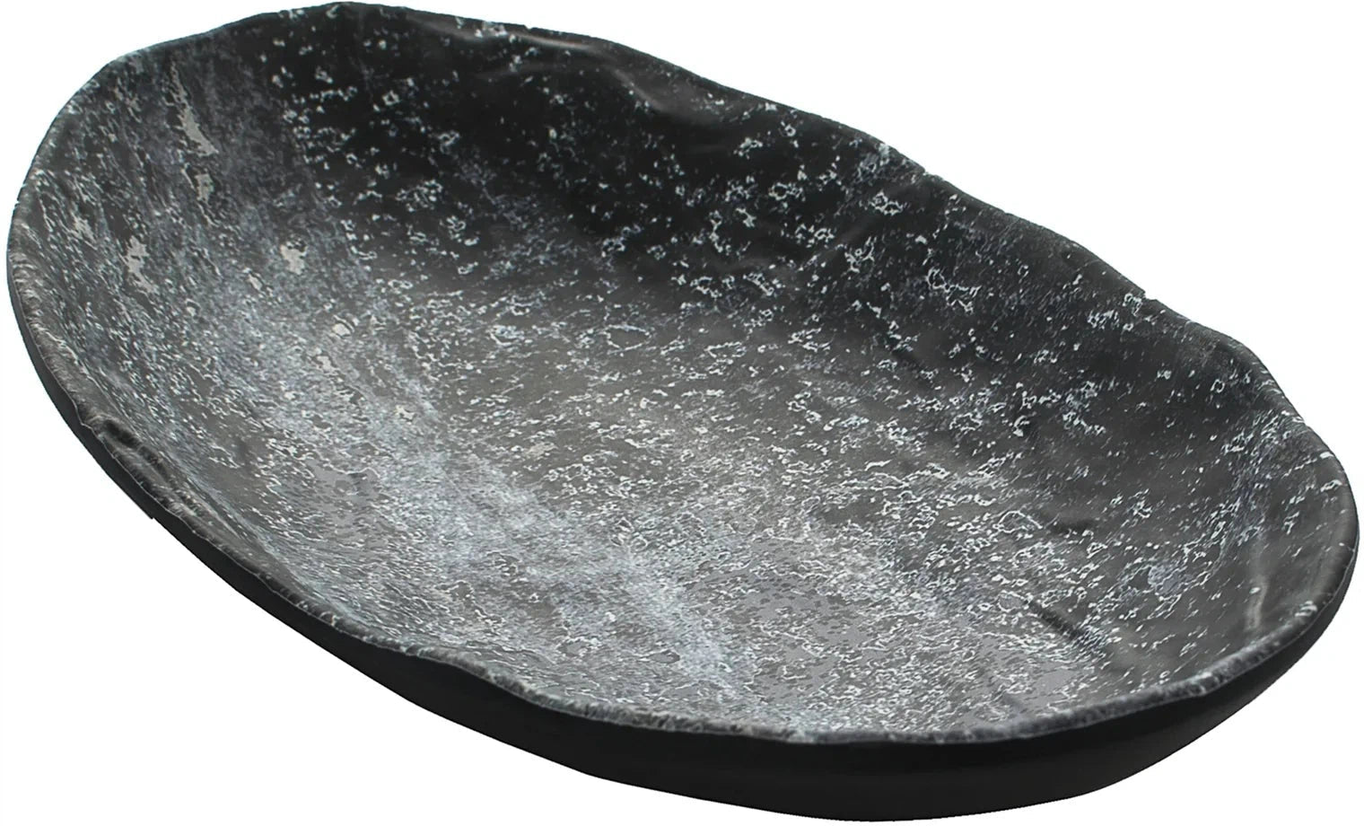 Cheforward - Endure 12.4" Weathered Pewter Medium Oval Melamine Plate - 15005085007