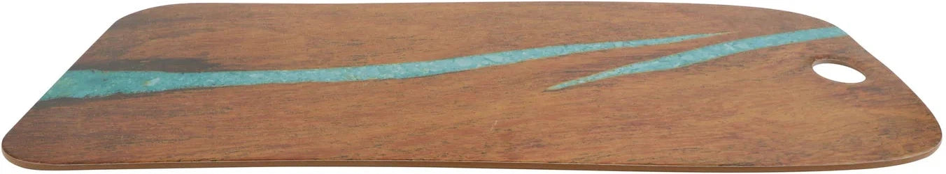 Cheforward - Lapis 15" x 8.75" Cherry With Turquoise Medium Board - LP204
