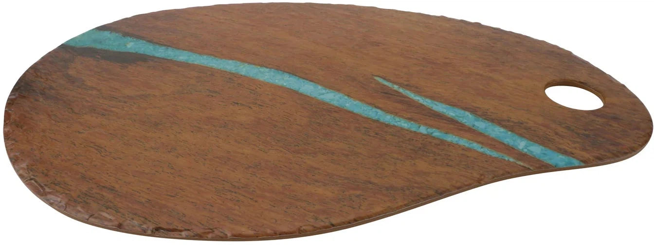 Cheforward - Lapis 17.37" x 12" Cherry With Turquoise Board Platter - LP301