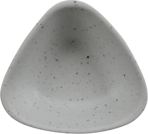 Cheforward - Revive 4.5 Oz Stone Natural/Black Triangle Melamine Ramekin With Organic Hammered Texture - 30482-BK/SN