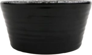 Cheforward - Revolve 2 Oz Melamine Stone Grey/Black Ramekin With Organic Texture - 30478-BK/SG