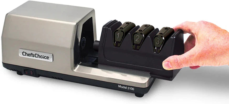 Chef's Choice - 3-Stage 20° Trizor Model 2100P Commercial Sharpener Includes Plastic Housing - SHC2100P11