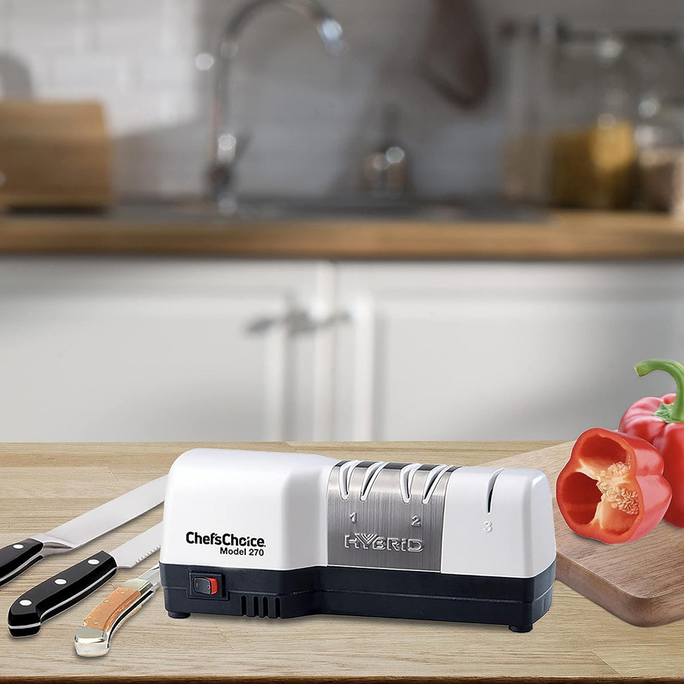 Chef's Choice - 3-Stage Hybrid Electric Knife Sharpener White - 270