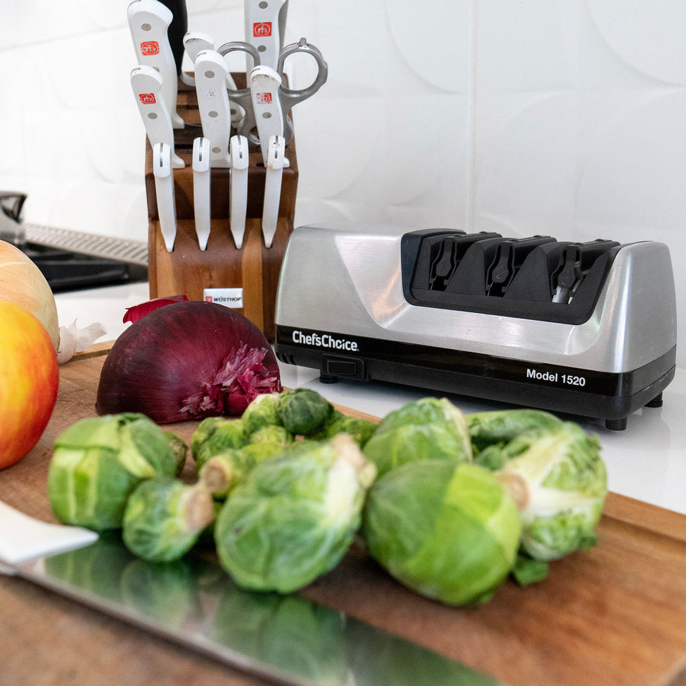 Chef's Choice - AngleSelect Professional Electric Knife Sharpener Brushed Metal - 1520