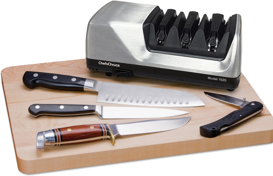 Chef's Choice - AngleSelect Professional Electric Knife Sharpener Brushed Metal - 1520