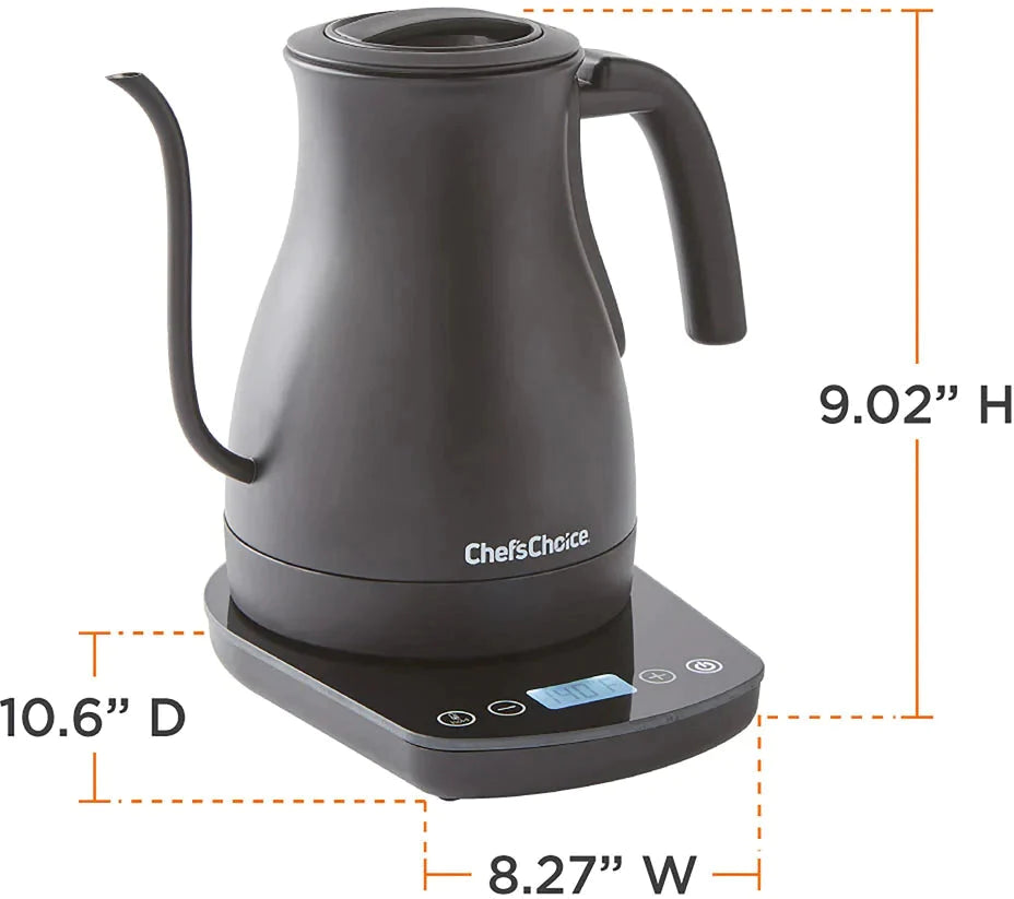Chef's Choice - Black 1 L Cordless Electric Gooseneck Kettle - KTCC1LMB13