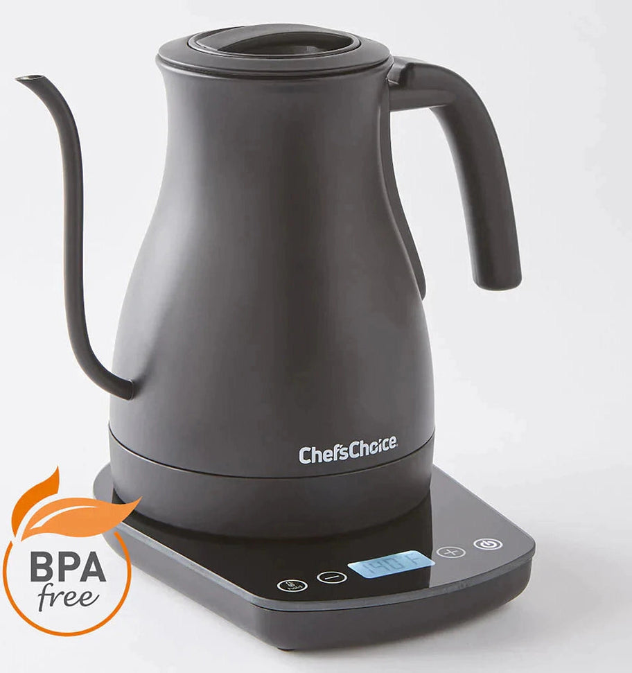 Chef's Choice - Black 1 L Cordless Electric Gooseneck Kettle - KTCC1LMB13