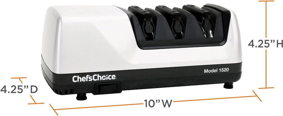 Chef's Choice - Brushed Metal 2-Stage 15°/20° Dizor Model 1520 PRO Electric Sharpener - 115207