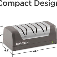 Chef's Choice - Grey Rechargeable Three-Stage 20° Dizor DC 320 Electric Knife Sharpener, Gift Box - SHC32BGY11