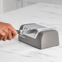 Chef's Choice - Grey Rechargeable Three-Stage 20° Dizor DC 320 Electric Knife Sharpener, Gift Box - SHC32BGY11