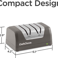 Chef's Choice - Grey Rechargeable Two-Stage DC 220 Electric Knife Sharpener with 2-Stage 20° Dizor, Gift Box - SHC22BGY11