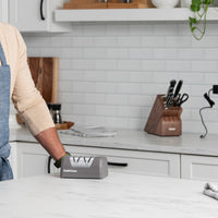 Chef's Choice - Grey Rechargeable Two-Stage DC 220 Electric Knife Sharpener with 2-Stage 20° Dizor, Gift Box - SHC22BGY11