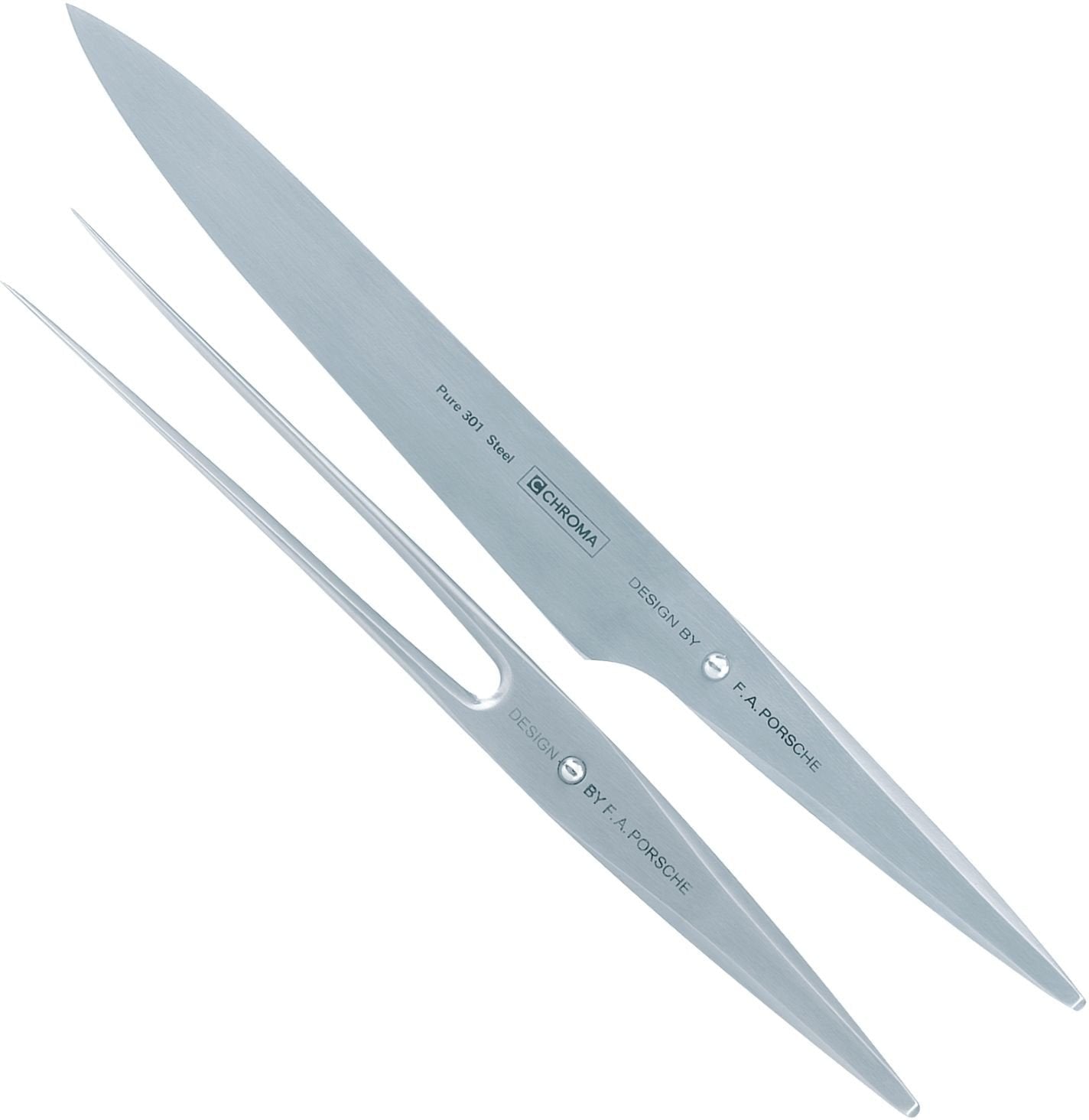 Chroma Knives - 2 Piece Carving Knife and Fork Set - P517 - DISCONTINUED