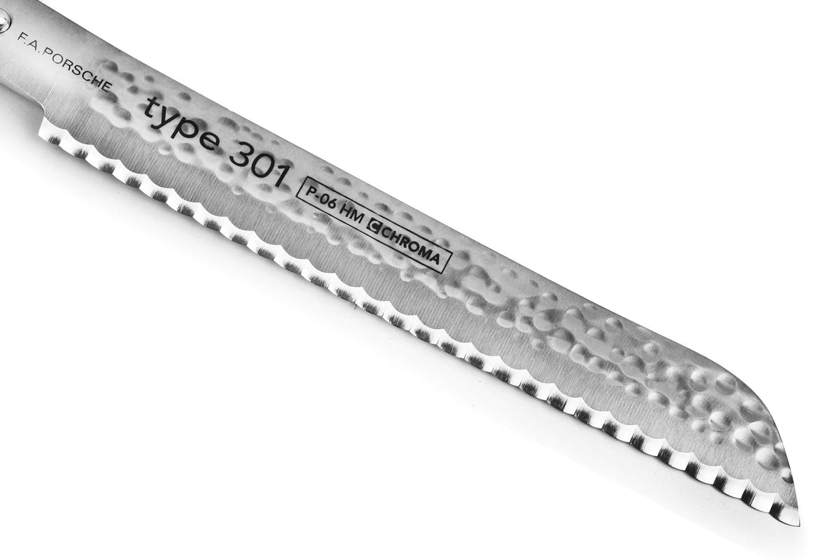 Chroma Knives - 8.5" Bread Knife Hammered Finish - P06 HM