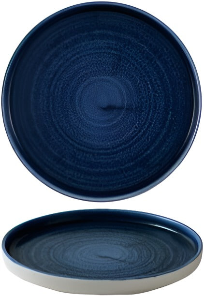 Churchill - 10.2" Super Vitrified Stonecast Ultramarine Chefs' Walled Plate, Pack of 6 - PLULWP261