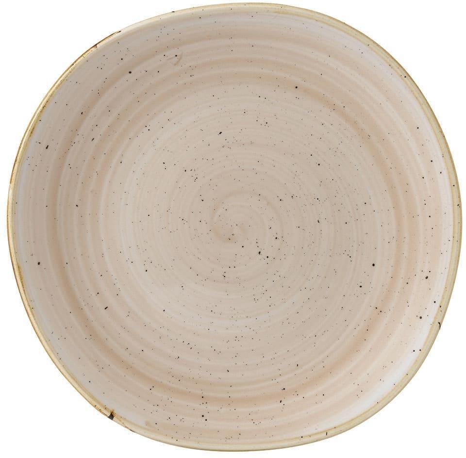 Churchill - 10.3" Super Vitrified Stonecast Nutmeg Cream Organic Round Plate, Pack of 12 - SNMSOG101