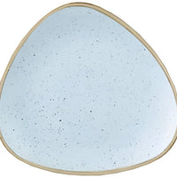 Churchill - 10.4" Super Vitrified Stonecast Duck Egg Blue Triangle Plate, Pack of 12 - SDESTR101