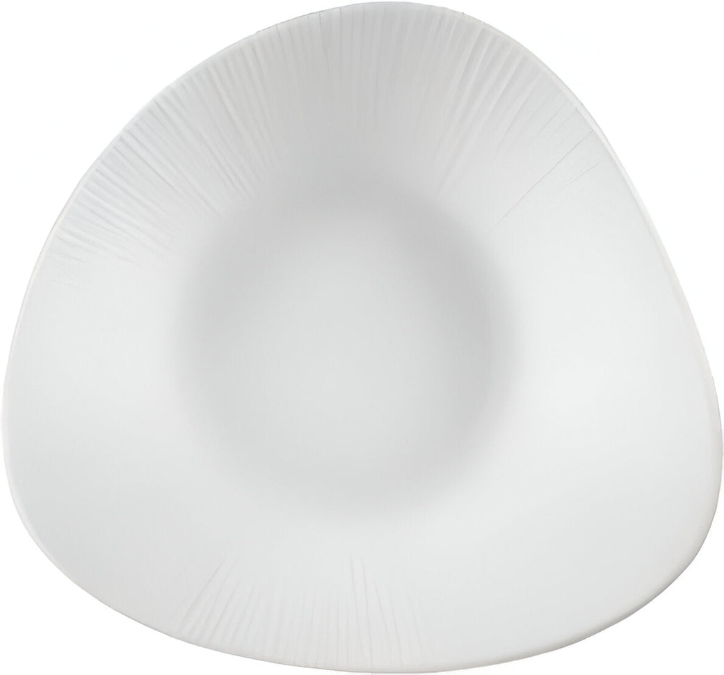 Churchill - 10.7" Super Vitrified Bamboo Triangle Shallow Bowl, Pack of 12 - WHBALB271