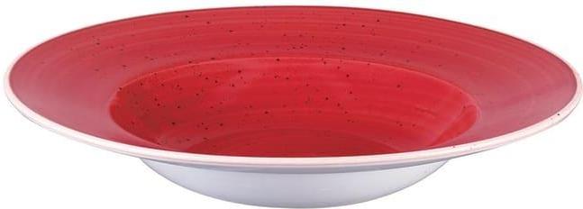 Churchill - 11" Super Vitrified Stonecast Berry Red Wide Rim Bowl, Pack of 12 - SBRSVWBL1