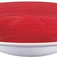 Churchill - 11" Super Vitrified Stonecast Berry Red Wide Rim Bowl, Pack of 12 - SBRSVWBL1