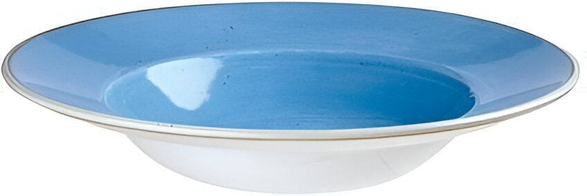 Churchill - 11" Super Vitrified Stonecast Cornflower Blue Wide Rim Bowl, Pack of 12 - SCFSVWBL1