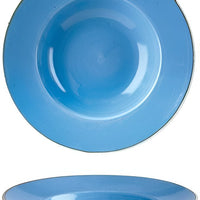 Churchill - 11" Super Vitrified Stonecast Cornflower Blue Wide Rim Bowl, Pack of 12 - SCFSVWBL1