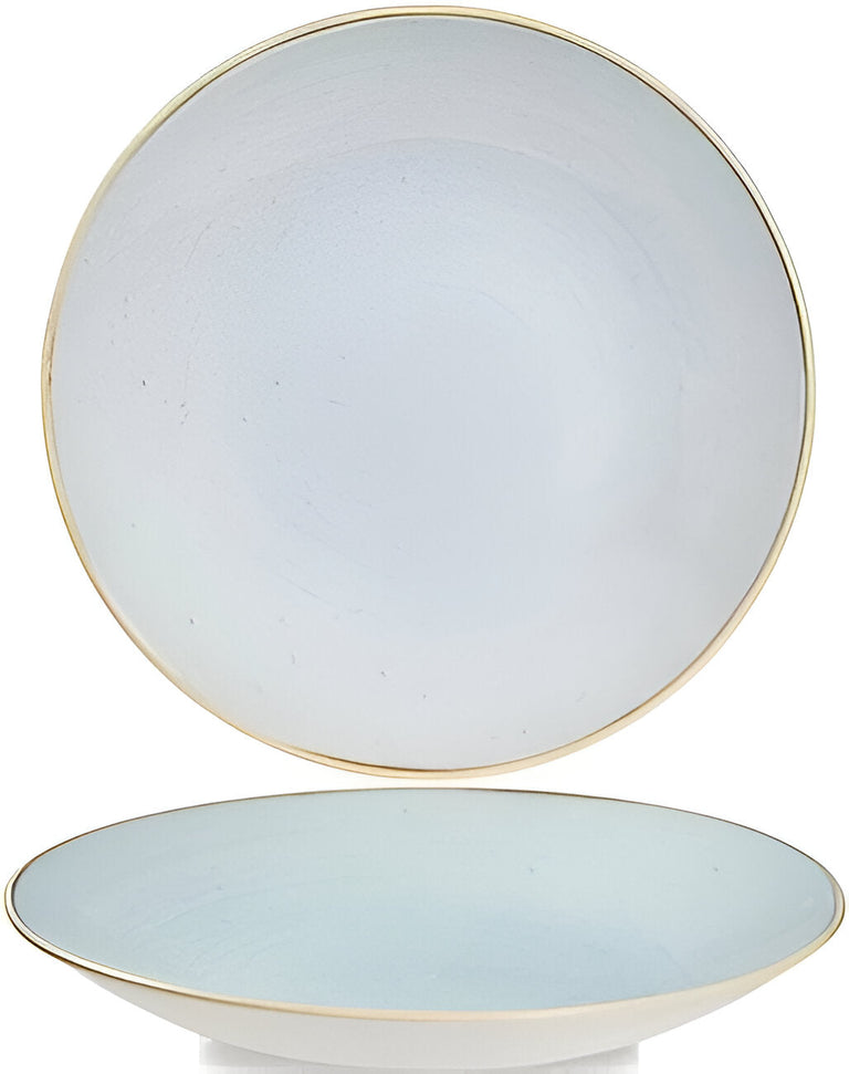 Churchill - 11" Super Vitrified Stonecast Duck Egg Blue Deep Coupe Plate, Pack of 12 - SDESPD271