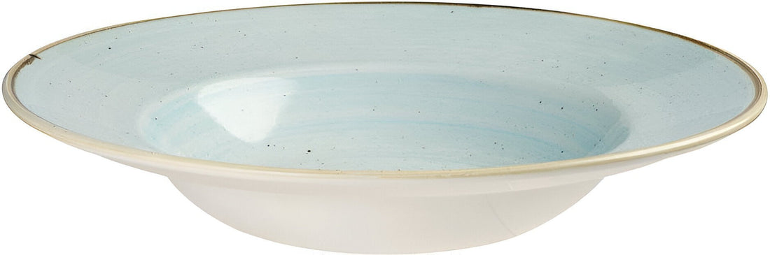 Churchill - 11" Super Vitrified Stonecast Duck Egg Blue Wide Rim Bowl, Pack of 12 - SDESVWBL1