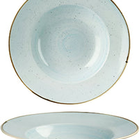 Churchill - 11" Super Vitrified Stonecast Duck Egg Blue Wide Rim Bowl, Pack of 12 - SDESVWBL1