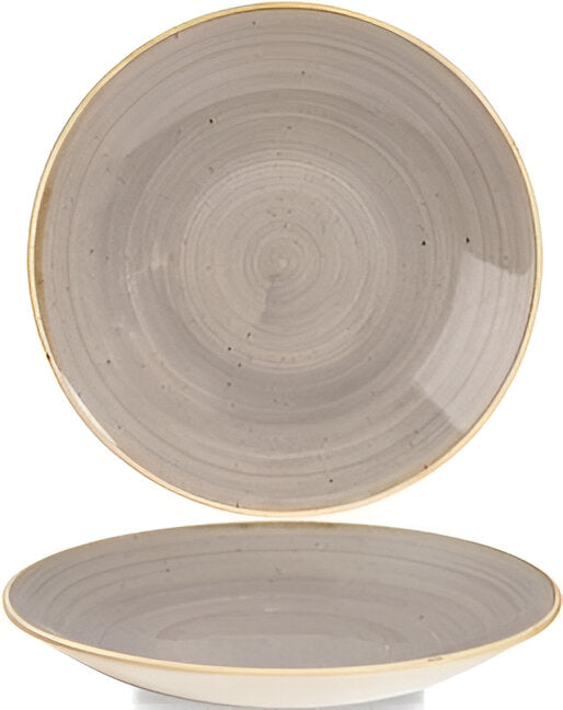 Churchill - 11" Super Vitrified Stonecast Peppercorn Grey Deep Coupe Plate, Pack of 12 - SPGSPD271
