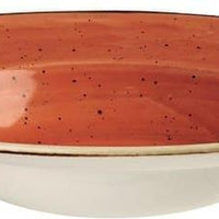 Churchill - 11" Super Vitrified Stonecast Spiced Orange Wide Rim Bowl, Pack of 12 - SSOSVWBL1