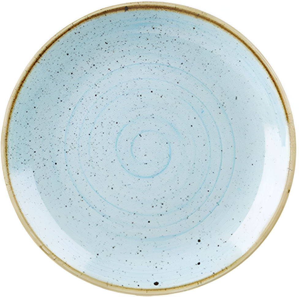 Churchill - 11.25" Super Vitrified Stonecast Duck Egg Blue Large Coupe Plate, Pack of 12 - SDESEV111