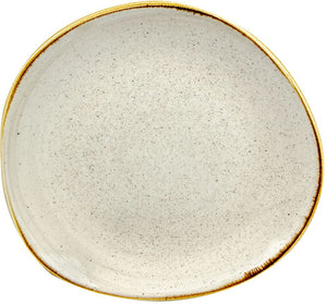 Churchill - 11.25" Super Vitrified Stonecast Nutmeg Cream Organic Round Plate, Set of 12 - SNMSOG111