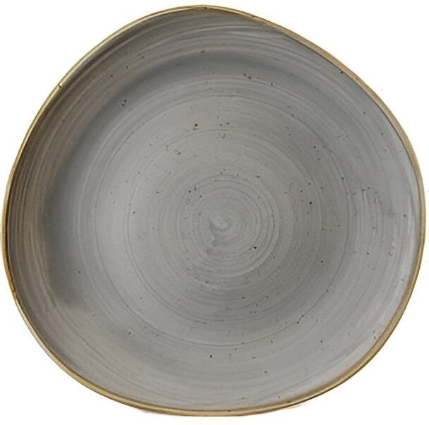 Churchill - 11.25" Super Vitrified Stonecast Peppercorn Grey Organic Round Plate, Pack of 12 - SPGSOG111