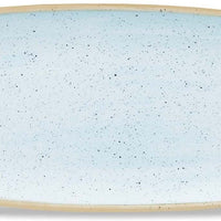 Churchill - 11.6" x 5.5" Super Vitrified Stonecast Duck Egg Blue Oblong Plate, Pack of 12 - SDESOP111