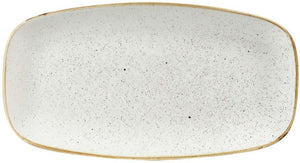 Churchill - 11.7" x 6" Super Vitrified Stonecast Barley White Chefs' Oblong Platter No.3, Set of 12 - SWHSXO111