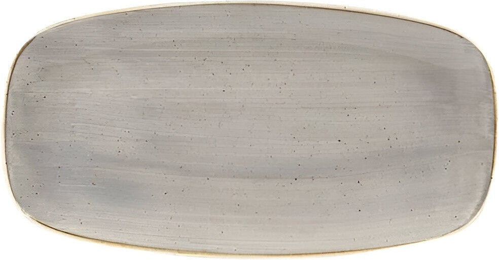 Churchill - 11.7" x 6" Super Vitrified Stonecast Peppercorn Grey Chefs' Oblong Platter No.3, Pack of 12 - SPGSXO111