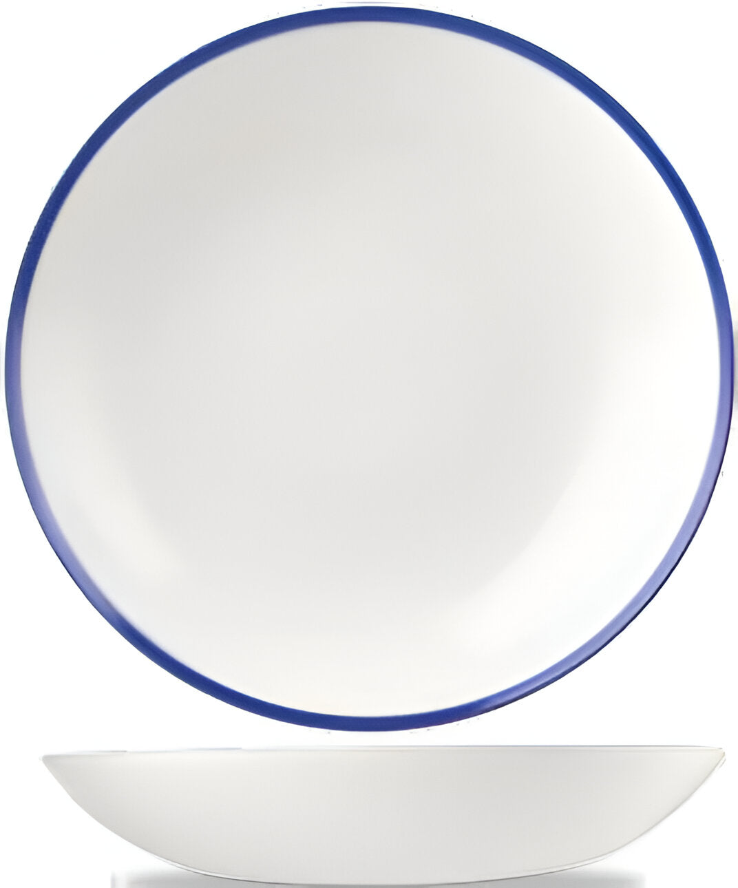 Churchill - 12" Super Vitrified Retro Blue Large Coupe Bowl, Pack of 6 - WHBBPLC21