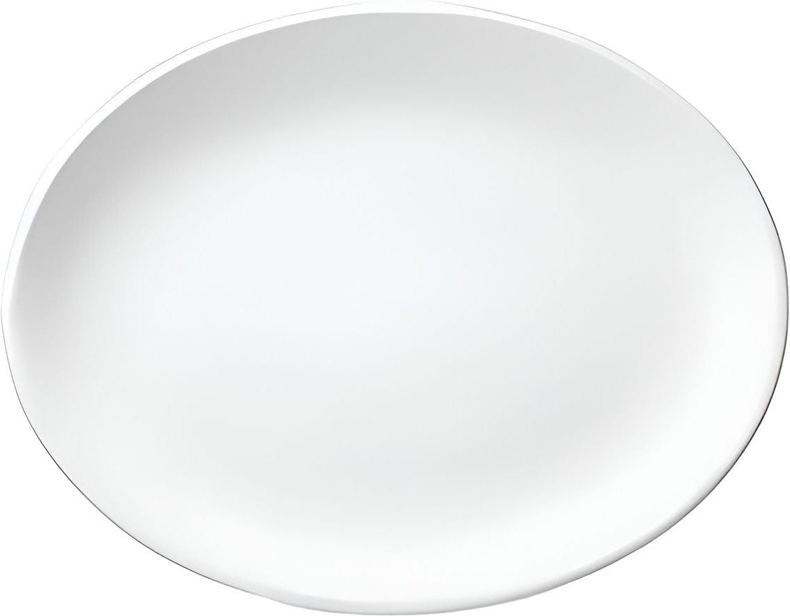 Churchill - 12" Super Vitrified White Oval Plate/Platter, Set of 12 - WHD121