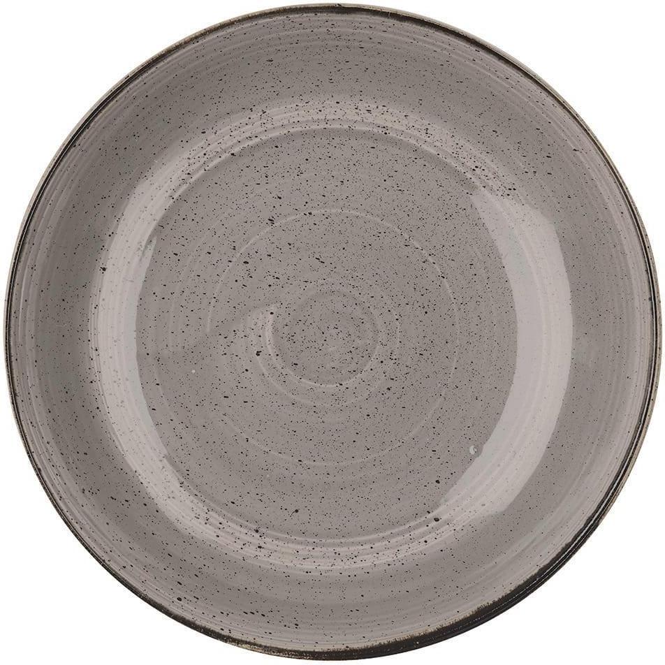 Churchill - 12.2" Super Vitrified Stonecast Peppercorn Grey Large Coupe Bowl, Pack of 6 - SPGSPLC21