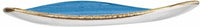 Churchill - 12.25" Super Vitrified Stonecast Cornflower Blue Triangle Plate, Pack of 6 - SCFSTR121