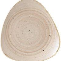 Churchill - 12.25" Super Vitrified Stonecast Nutmeg Cream Triangle Plate, Pack of 6 - SNMSTR121